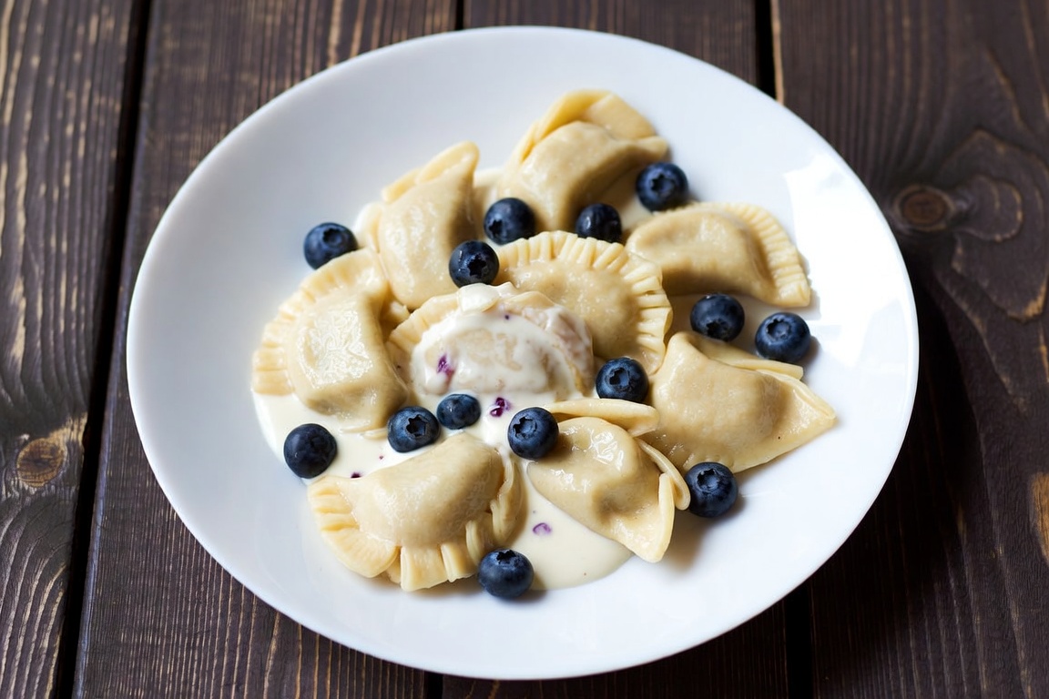 Pierogi z borówkami